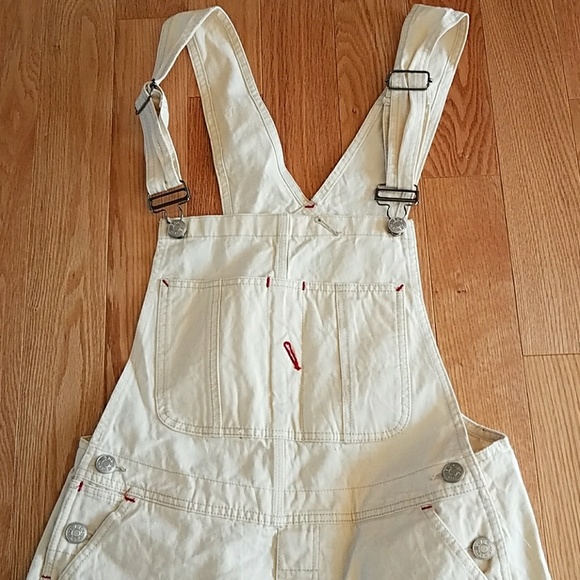 white carpenter bibs